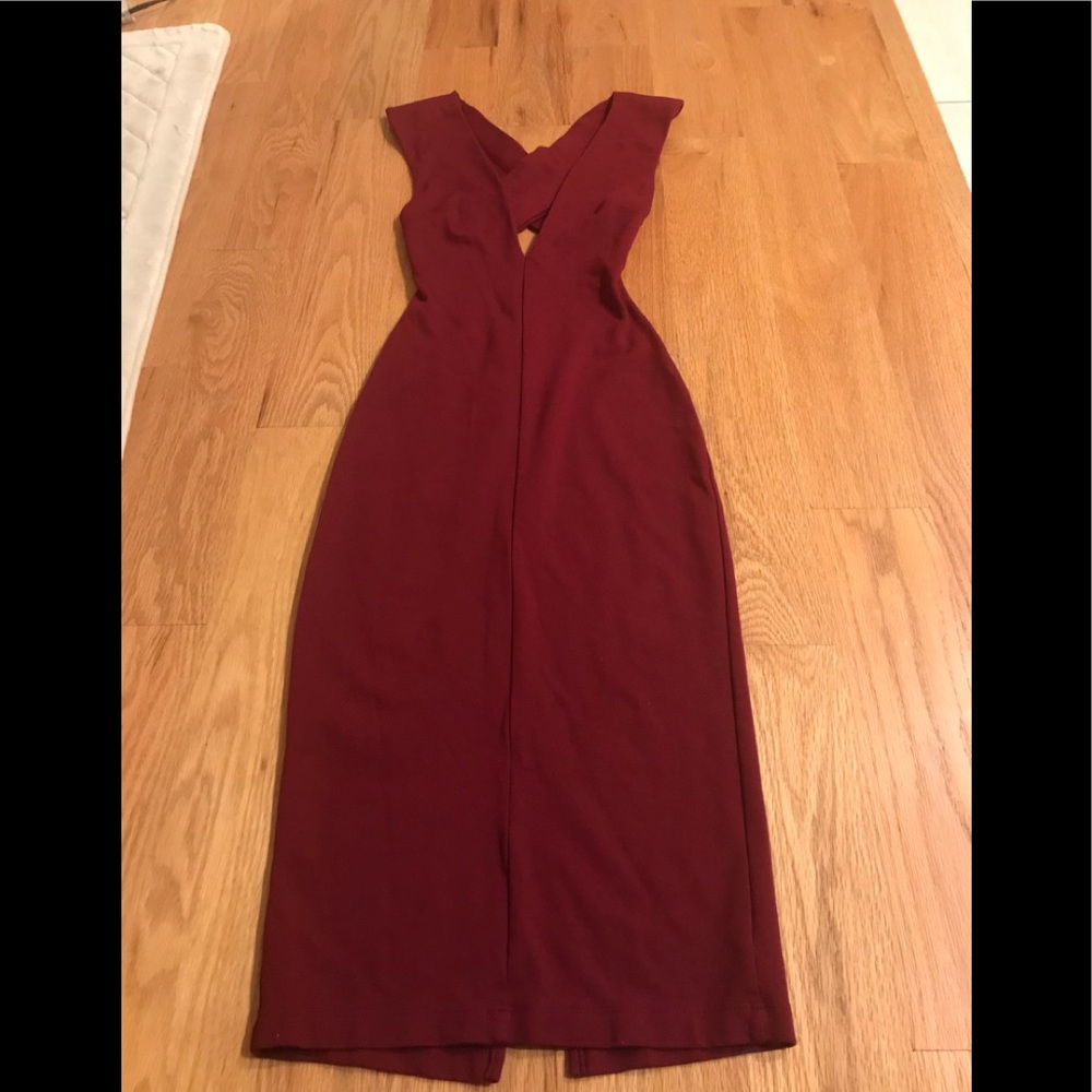 Lulus maroon midi dress